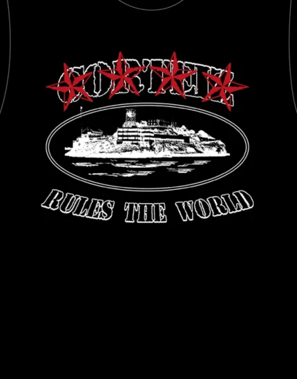 Corteiz 4 Starz Alcatraz T-Shirt Black