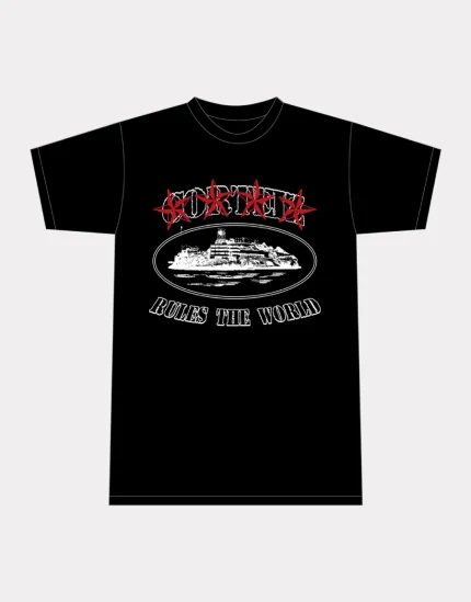 Corteiz 4 Starz Alcatraz T-Shirt Black