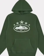 Corteiz 5 Starz Alcatraz Hoodie Green
