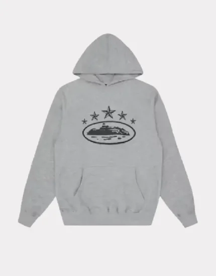 Corteiz 5 Starz Alcatraz Hoodie Grey