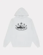 Corteiz 5 Starz Alcatraz Hoodie White