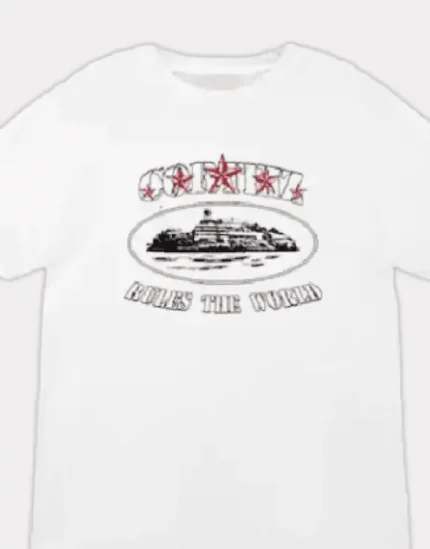 Corteiz 5 Starz Alcatraz T-Shirt White