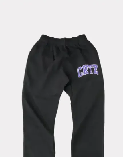 Corteiz Dropout Sweatpants Black/Purple