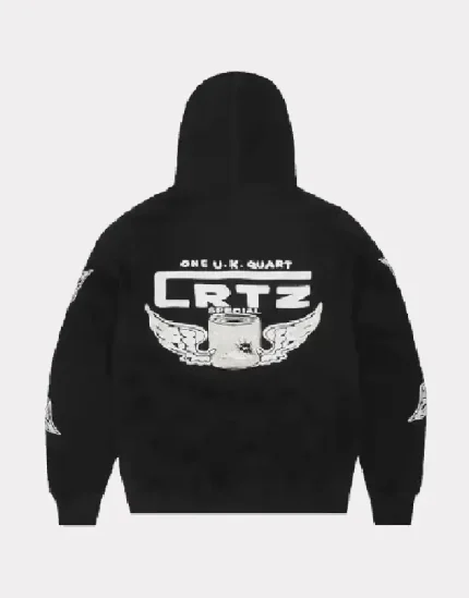Corteiz Gasolina Double Zip Hoodie Black