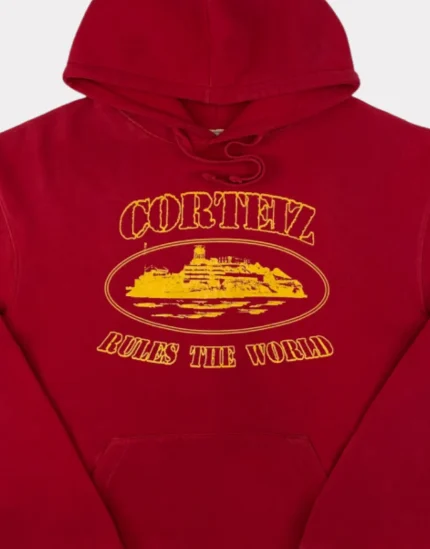 Corteiz OG Alcatraz Hoodie Red