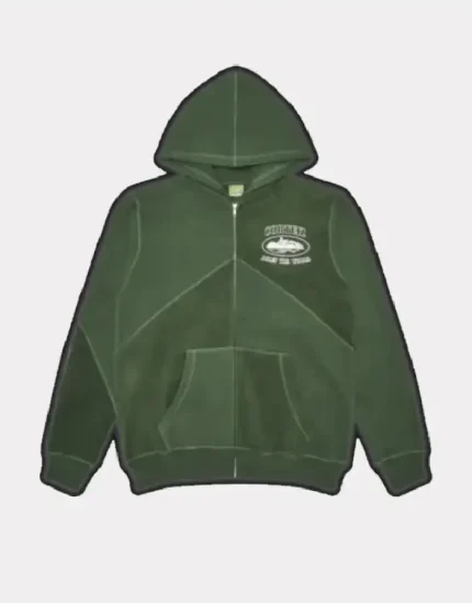 Corteiz Superior V2 Zip Hoodie Forest Green