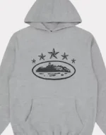 Corteiz 5 Starz Alcatraz Hoodie Grey