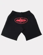 Corteiz Alcatraz Shorts Black/Red
