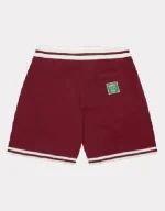 Corteiz Deala Knit Shorts Burgundy