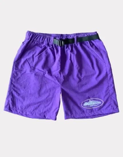 Corteiz Nylon Litework Shorts Grape