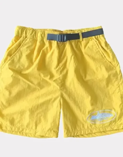 Corteiz Nylon Litework Shorts Sulphur